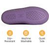 imageRockDove Womens Polar Fleece TwoTone Memory Foam Clog House Slippers Non Slip Rubber Sole Indoor Outdoor Machine WashableEggplant