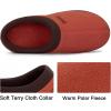 imageRockDove Womens Polar Fleece TwoTone Memory Foam Clog House Slippers Non Slip Rubber Sole Indoor Outdoor Machine WashableOrange