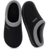 imageRockDove Womens Polar Fleece TwoTone Memory Foam Clog House Slippers Non Slip Rubber Sole Indoor Outdoor Machine WashableBlack