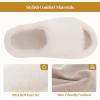 imageRockDove Womens Furrie Faux Fur Slide Slippers Arch Support Memory Foam Non Slip Indoor Outdoor Washable Gift ReadyBeige