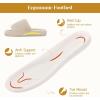 imageRockDove Womens Furrie Faux Fur Slide Slippers Arch Support Memory Foam Non Slip Indoor Outdoor Washable Gift ReadyLight Tan