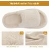 imageRockDove Womens Furrie Faux Fur Slide Slippers Arch Support Memory Foam Non Slip Indoor Outdoor Washable Gift ReadyLight Tan