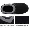 imageRockDove Womens Soft Cuff Polar Fleece TwoTone Memory Foam Slipper with Indoor Outdoor SoleBlackGrey