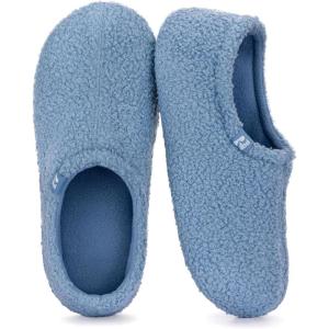 imageRockDove Womens Teddy Fleece Closed Back Indoor SlipperBlue