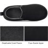 imageRockDove Mens ClosedBack Memory Foam Slippers with Plush Lining Faux Suede NonSlip SoleBlack