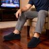 imageRockDove Mens ClosedBack Memory Foam Slippers with Plush Lining Faux Suede NonSlip SoleBlack
