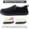 imageRockDove Mens ClosedBack Memory Foam Slippers with Plush Lining Faux Suede NonSlip SoleBlack