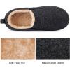 imageRockDove Mens ClosedBack Memory Foam Slippers with Plush Lining Faux Suede NonSlip SoleCarbon Black