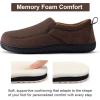 imageRockDove Mens ClosedBack Memory Foam Slippers with Plush Lining Faux Suede NonSlip SoleCoffee