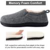 imageRockDove Mens ClosedBack Memory Foam Slippers with Plush Lining Faux Suede NonSlip SoleGrey