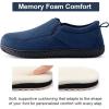 imageRockDove Mens ClosedBack Memory Foam Slippers with Plush Lining Faux Suede NonSlip SoleNavy Blue