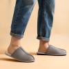 imageRockDove Mens Drift MicroSuede Scuff Slipper with Soft Sherpa Fleece Lining Memory Foam Insole Anti Slip SoleGrey