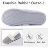 imageRockDove Womens Cozyweave Chenille Slipper with Faux Fur Collar Sherpa Fleece Lining Soft Cushioned Footbed and Non Slip Rubber SoleCool Grey