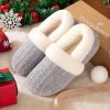 imageRockDove Womens Cozyweave Chenille Slipper with Faux Fur Collar Sherpa Fleece Lining Soft Cushioned Footbed and Non Slip Rubber SoleCool Grey