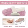 imageRockDove Womens Cozyweave Chenille Slipper with Faux Fur Collar Sherpa Fleece Lining Soft Cushioned Footbed and Non Slip Rubber SolePink