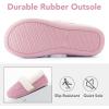 imageRockDove Womens Cozyweave Chenille Slipper with Faux Fur Collar Sherpa Fleece Lining Soft Cushioned Footbed and Non Slip Rubber SolePink