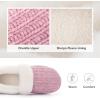 imageRockDove Womens Cozyweave Chenille Slipper with Faux Fur Collar Sherpa Fleece Lining Soft Cushioned Footbed and Non Slip Rubber SolePink