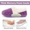 imageRockDove Womens Cozyweave Chenille Slipper with Faux Fur Collar Sherpa Fleece Lining Soft Cushioned Footbed and Non Slip Rubber SolePurple