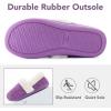 imageRockDove Womens Cozyweave Chenille Slipper with Faux Fur Collar Sherpa Fleece Lining Soft Cushioned Footbed and Non Slip Rubber SolePurple