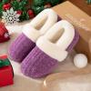 imageRockDove Womens Cozyweave Chenille Slipper with Faux Fur Collar Sherpa Fleece Lining Soft Cushioned Footbed and Non Slip Rubber SolePurple