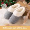 imageRockDove Womens Plushloom Warm Chenille Knit Cute House Slipper with Sherpa Fleece Lining Memory Foam Cushion and Non Slip SoleCool Grey