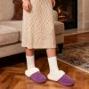 imageRockDove Womens Plushloom Warm Chenille Knit Cute House Slipper with Sherpa Fleece Lining Memory Foam Cushion and Non Slip SolePurple