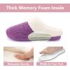 imageRockDove Womens Plushloom Warm Chenille Knit Cute House Slipper with Sherpa Fleece Lining Memory Foam Cushion and Non Slip SolePurple