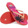 image:imageRockDove Womens Seabreeze Printed Beach Flip Flops Lightweight Summer Thong Sandal for Pool Vacation and Everyday WearSunset Coral