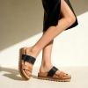 image:imageRockDove Womens Isla Lift Platform Slide Sandals with Cushioned Arch Support and Soft Dual StrapsBlackBrown