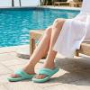 image:imageRockDove Womens Serena Plush Flip Flops Terry Cloth Thong Sandals SlipperAqua Blue