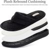 image:imageRockDove Womens Serena Plush Flip Flops Terry Cloth Thong Sandals SlipperBlack