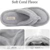 image:imageRockDove Womens Serena Plush Flip Flops Terry Cloth Thong Sandals SlipperGrey