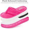 image:imageRockDove Womens Serena Plush Flip Flops Terry Cloth Thong Sandals SlipperHot Pink