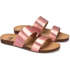 image:imageRockDove Womens Isla Slide Sandal with Cushioned Arch Support and Soft Dual StrapsRose Gold