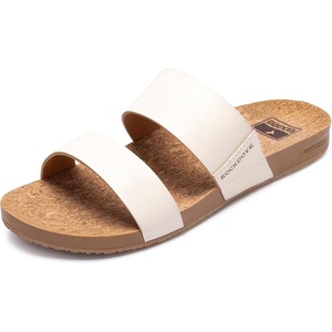 image:imageRockDove Womens Isla Slide Sandal with Cushioned Arch Support and Soft Dual StrapsNude