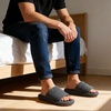 image:imageRockDove Mens Axis Arch Support Slide Slipper Cushioned Comfort Non Slip Sole House Wear Gift ChoiceDark Grey