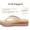 image:imageRockDove Womens Vista Platform Flip Flops Cushioned Comfort Non Slip Stylish Summer SandalsBeige