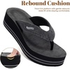 image:imageRockDove Womens Vista Platform Flip Flops Cushioned Comfort Non Slip Stylish Summer SandalsBlack