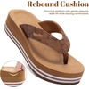 image:imageRockDove Womens Vista Platform Flip Flops Cushioned Comfort Non Slip Stylish Summer SandalsKhaki