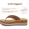 image:imageRockDove Womens Vista Platform Flip Flops Cushioned Comfort Non Slip Stylish Summer SandalsKhaki