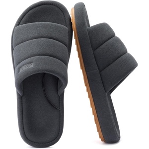 image:imageRockDove Mens Axis Arch Support Slide Slipper Cushioned Comfort Non Slip Sole House Wear Gift ChoiceDark Grey