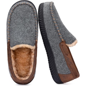 image:imageRockDove Mens Hearthfire Memory Foam Moc SlipperCharcoal Grey