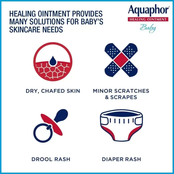 imageAquaphor Baby Healing Ointment Advanced Therapy for Chapped Cheeks and Diaper Rash 3 oz Tube Pack of 1214 Ounce Pack of 3