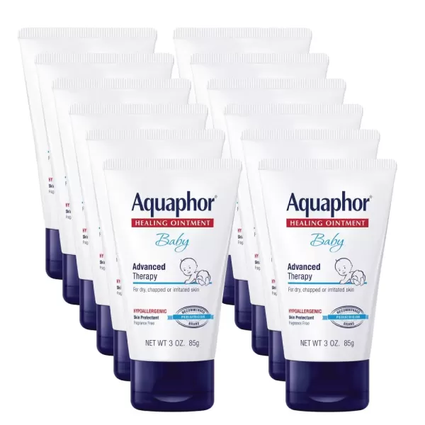 imageAquaphor Baby Healing Ointment Advanced Therapy for Chapped Cheeks and Diaper Rash 3 oz Tube Pack of 123 Ounce Pack of 3