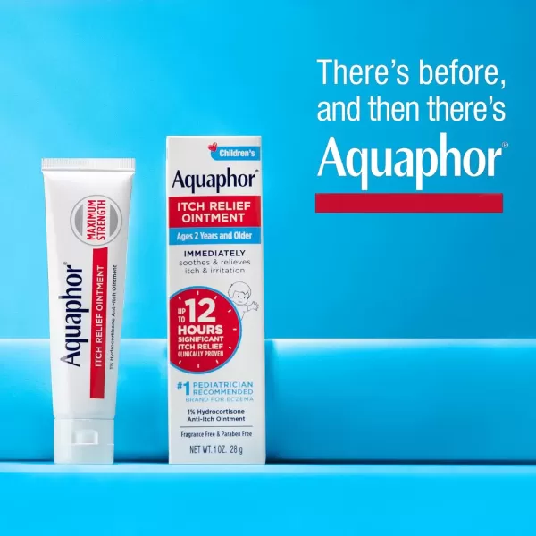 imageAquaphor Childrens Itch Relief Ointment 1 Hydrocortisone AntiItch Ointment 1 Oz Tube Pack of 2