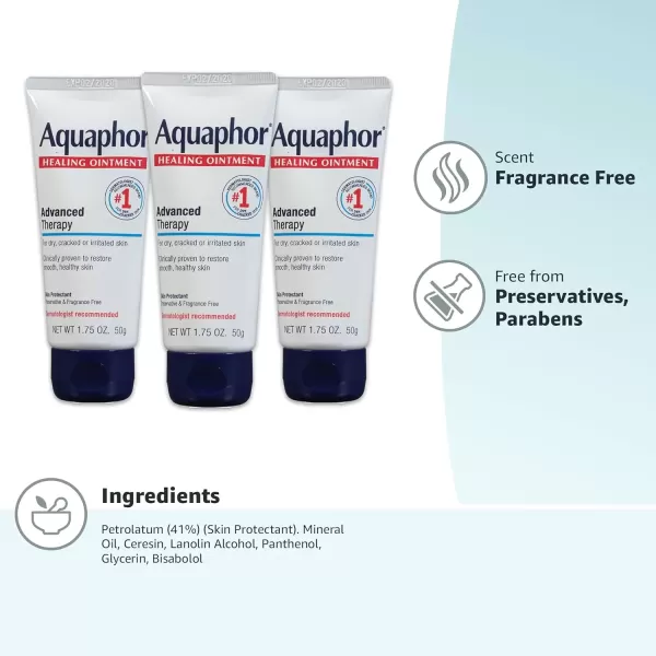 imageAquaphor Healing Ointment  Travel Size Protectant for Cracked Skin  Dry Hands Heels Elbows Lips 175 Oz Pack of 24  Packaging May Vary