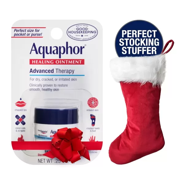 imageAquaphor Healing Ointment Advanced Therapy Skin Protectant Dry Skin Body Moisturizer 025 Oz Jar Pack of 6