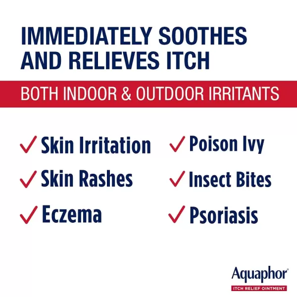 imageAquaphor Itch Relief Ointment 1 Hydrocortisone Anti Itch Skin Ointment 1 Oz Tube 2 Pack