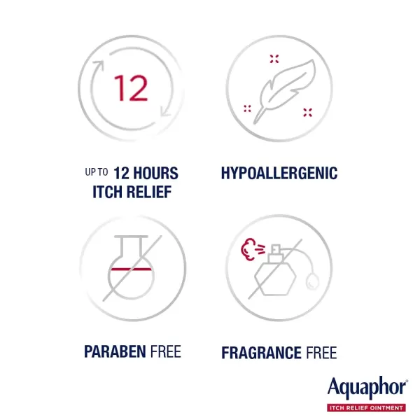 imageAquaphor Itch Relief Ointment 1 Hydrocortisone Anti Itch Skin Ointment 1 Oz Tube 2 Pack