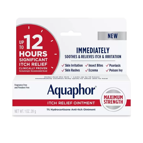 imageAquaphor Itch Relief Ointment 1 Hydrocortisone Anti Itch Skin Ointment 1 Oz Tube 2 Pack